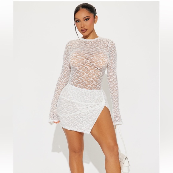 Dreamy Romance Lace Skirt Set White - Picture 3 of 4